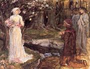 John William Waterhouse Dante and Beatrice oil painting reproduction